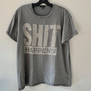 R13 "S**t Happens" Boy Tee L XL Unisex